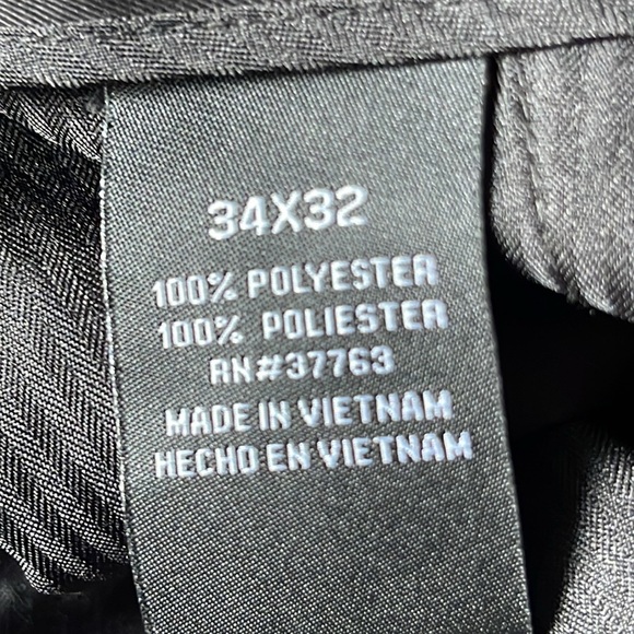 NWT SAVANE Men’s slacks, trousers, pants, 34” x 32”, black ice, zip front - Picture 8 of 8